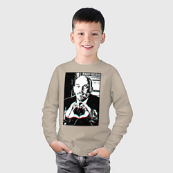 Лонгслив хлопковый детский Ленин Oko, цвет: миндальный — фото 2