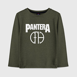 Лонгслив хлопковый детский Pantera, цвет: меланж-хаки