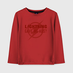 Лонгслив хлопковый детский Lightning Gave Me Abs?, цвет: красный