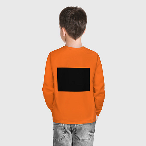 Детский лонгслив Изоляция / Оранжевый – фото 4