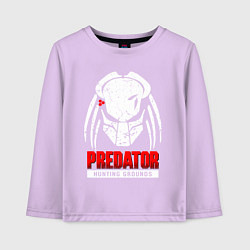 Лонгслив хлопковый детский PREDATOR: HUNTING GROUNDS, цвет: лаванда
