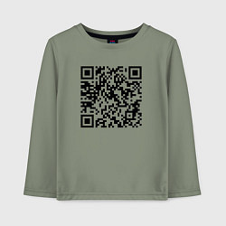 Лонгслив хлопковый детский Цитата из романа Михаила Булгакова, цвет: авокадо