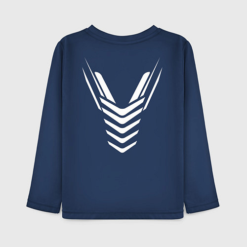 Детский лонгслив Экзоскелет Россия / Тёмно-синий – фото 2