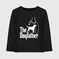 Лонгслив хлопковый детский The Dogfather - пародия, цвет: черный