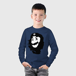 Лонгслив хлопковый детский Che Mario, цвет: тёмно-синий — фото 2