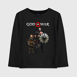 Лонгслив хлопковый детский GOD OF WAR, цвет: черный