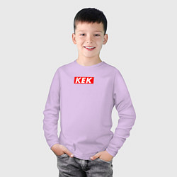 Лонгслив хлопковый детский KEK SUPREME STYLE, цвет: лаванда — фото 2