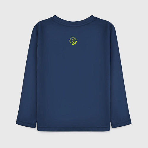 Детский лонгслив Jogging / Тёмно-синий – фото 2