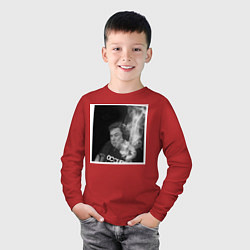 Лонгслив хлопковый детский MASK, цвет: красный — фото 2