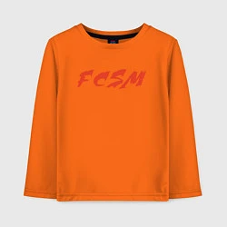 Лонгслив хлопковый детский FCSM, цвет: оранжевый