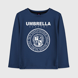 Лонгслив хлопковый детский Академия Амбрелла, цвет: тёмно-синий