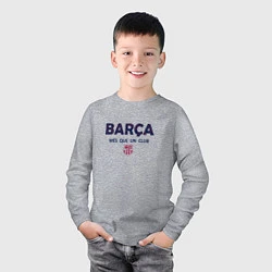 Лонгслив хлопковый детский FC Barcelona Barca 2022, цвет: меланж — фото 2