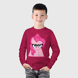 Лонгслив хлопковый детский Pinky Pie hipster, цвет: маджента — фото 2