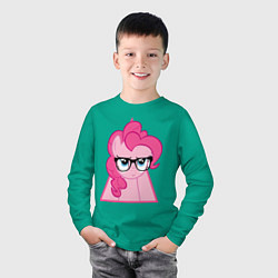 Лонгслив хлопковый детский Pinky Pie hipster, цвет: зеленый — фото 2