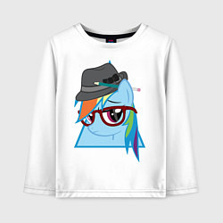 Детский лонгслив Rainbow Dash hipster