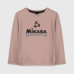Лонгслив хлопковый детский MIKASA SPORTS, цвет: пыльно-розовый