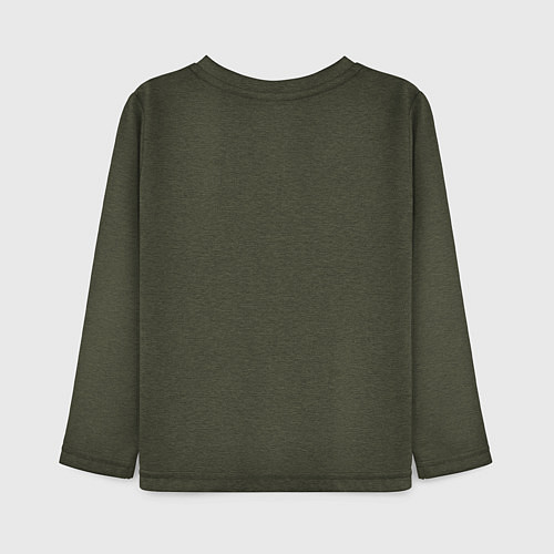 Детский лонгслив Жизнь с нуля / Меланж-хаки – фото 2