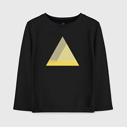 Лонгслив хлопковый детский Градиентный треугольник 5, цвет: черный