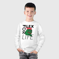 Лонгслив хлопковый детский FLEX FOR LIFE, цвет: белый — фото 2