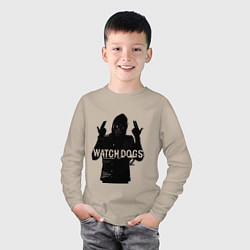 Лонгслив хлопковый детский Watch dogs 2 Z, цвет: миндальный — фото 2