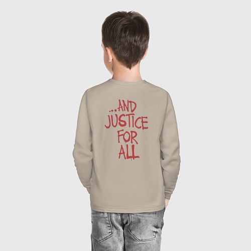 Детский лонгслив And Justice For All Metallica / Миндальный – фото 4