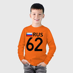 Лонгслив хлопковый детский RUS 62, цвет: оранжевый — фото 2