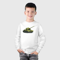 Лонгслив хлопковый детский Т-34, цвет: белый — фото 2