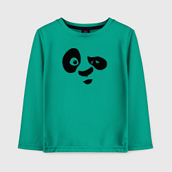 Лонгслив хлопковый детский Панда, цвет: зеленый
