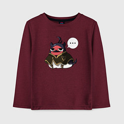 Лонгслив хлопковый детский Nero bird, цвет: меланж-бордовый