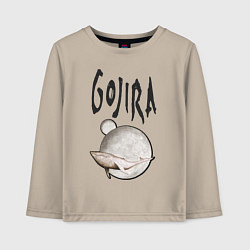 Лонгслив хлопковый детский Gojira, цвет: миндальный