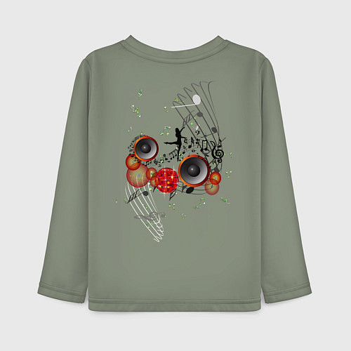 Детский лонгслив Музыка / Авокадо – фото 2