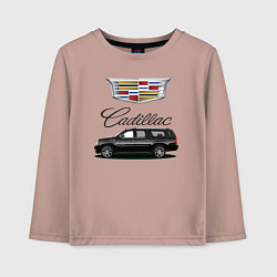 Лонгслив хлопковый детский Cadillac, цвет: пыльно-розовый