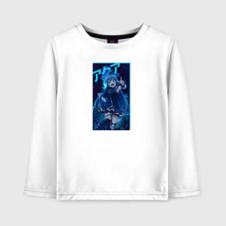 Лонгслив хлопковый детский Aqua, цвет: белый
