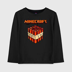 Лонгслив хлопковый детский Minecraft, цвет: черный