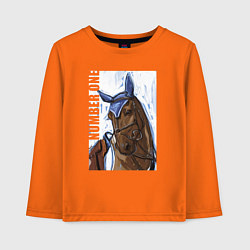 Лонгслив хлопковый детский Number one, цвет: оранжевый