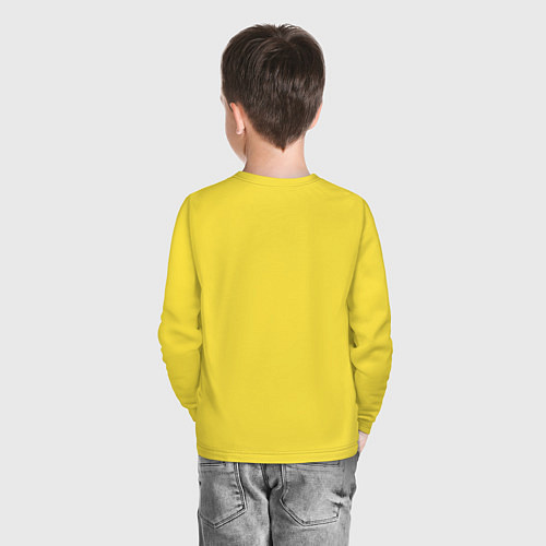 Детский лонгслив Смайлик в наушниках / Желтый – фото 4