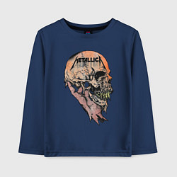 Лонгслив хлопковый детский Metallica art 04, цвет: тёмно-синий