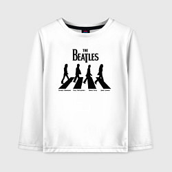 Лонгслив хлопковый детский The Beatles, цвет: белый