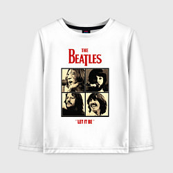 Лонгслив хлопковый детский The Beatles LET IT BE, цвет: белый