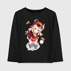 Лонгслив хлопковый детский Милая Кли, цвет: черный
