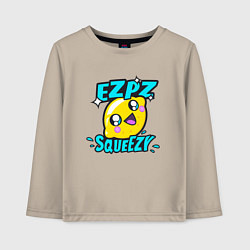 Лонгслив хлопковый детский Easy Peasy Lemon Squeezy, цвет: миндальный