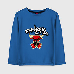 Лонгслив хлопковый детский Danger Chicago Bulls цвета синий — фото 1
