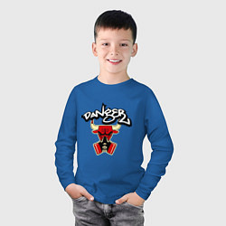 Лонгслив хлопковый детский Danger Chicago Bulls цвета синий — фото 2