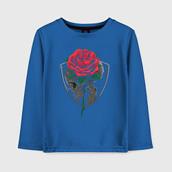 Лонгслив хлопковый детский Skull&Rose, цвет: синий
