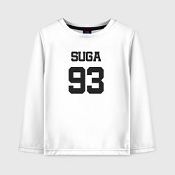 Лонгслив хлопковый детский BTS - Suga 93, цвет: белый