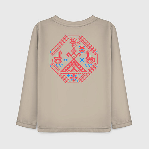 Детский лонгслив Берегиня Макошь / Миндальный – фото 2