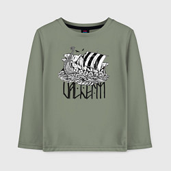 Лонгслив хлопковый детский Valheim, цвет: авокадо