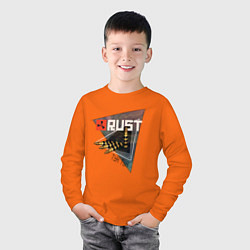 Лонгслив хлопковый детский Rust Стучим в дверь соседу Раст, цвет: оранжевый — фото 2