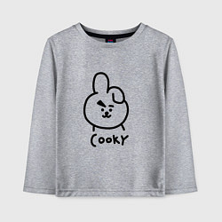 Лонгслив хлопковый детский COOKY BTS, цвет: меланж