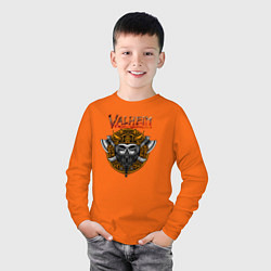 Лонгслив хлопковый детский Valheim, цвет: оранжевый — фото 2